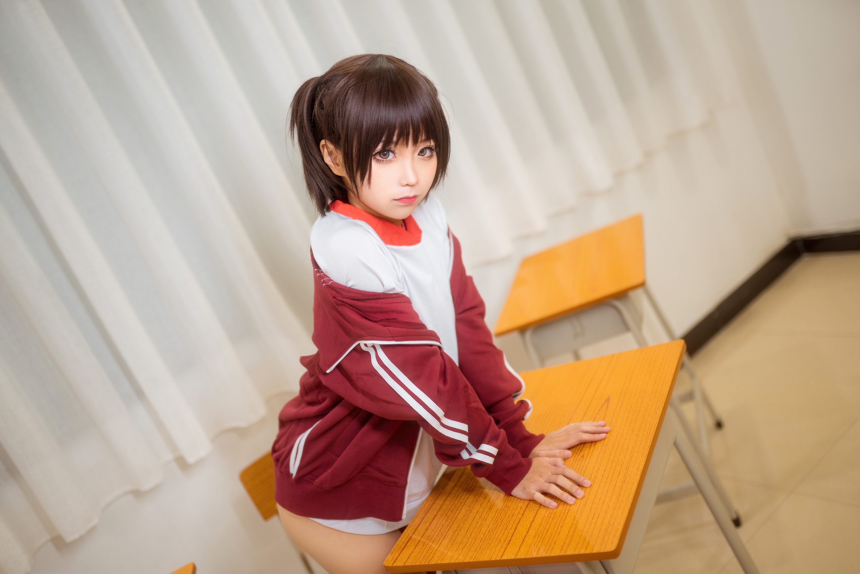 图片[1]-蠢沫沫 – NO.060 体操服红[45P]-XikXak